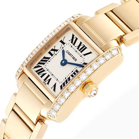 cartier gold ladies watch|cartier gold watch with diamonds.